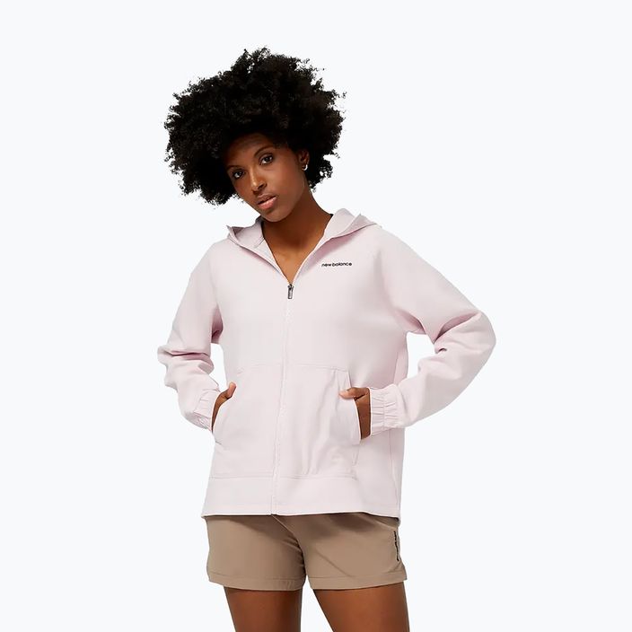 Γυναικείο μπουφάν προπόνησης New Balance Achiever Tech Fleece ροζ WJ31101SOI