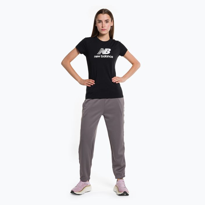 Γυναικείο μπλουζάκι New Balance Essentials Stacked Logo Co T-shirt μαύρο WT31546BK 2