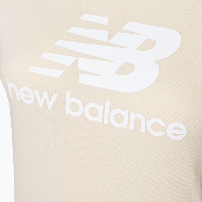 Γυναικείο μπλουζάκι New Balance Essentials Stacked Logo Co μπεζ T-shirt WT31546TCM 7