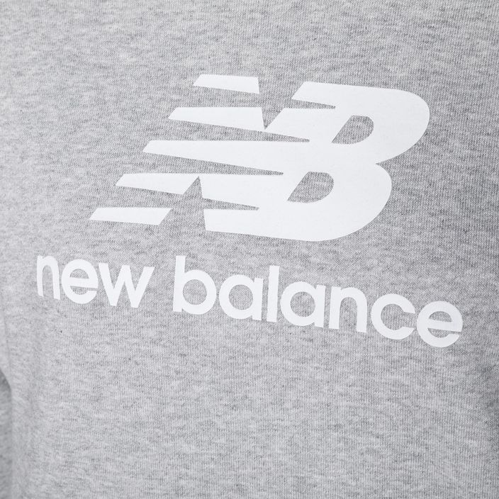 Γυναικείο φούτερ προπόνησης New Balance Essentials Stacked Logo French Terry Hoodie γκρι WT31533AG 7