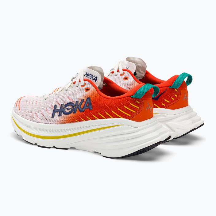 HOKA Bondi X blanc de blanc/flame ανδρικά παπούτσια για τρέξιμο 3