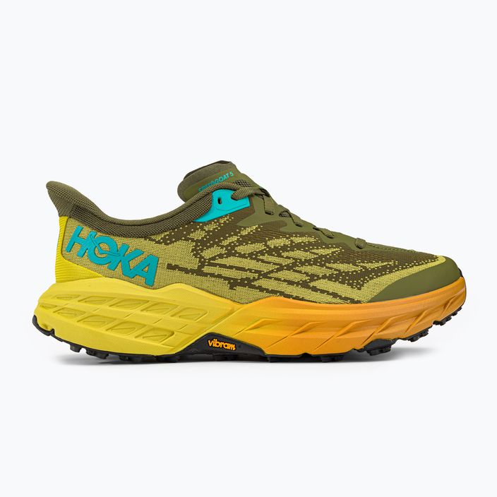 HOKA Speedgoat 5 ανδρικά παπούτσια για τρέξιμο πράσινο-κίτρινο 1123157-APFR 2