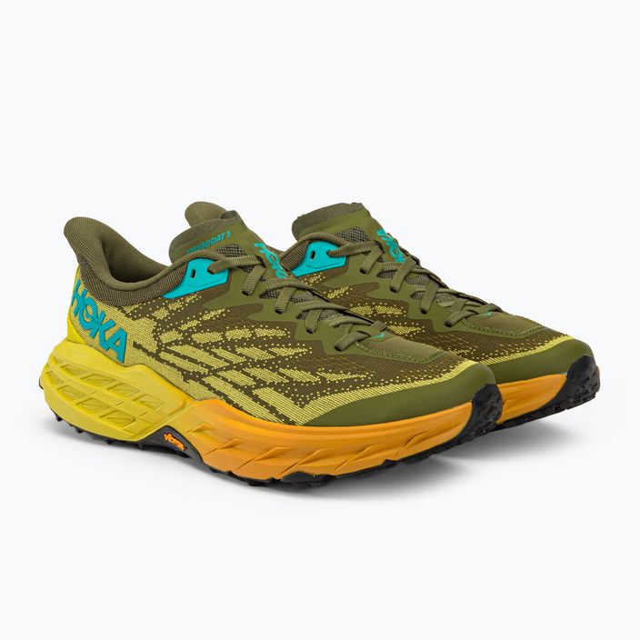 HOKA Speedgoat 5 ανδρικά παπούτσια για τρέξιμο πράσινο-κίτρινο 1123157-APFR 3