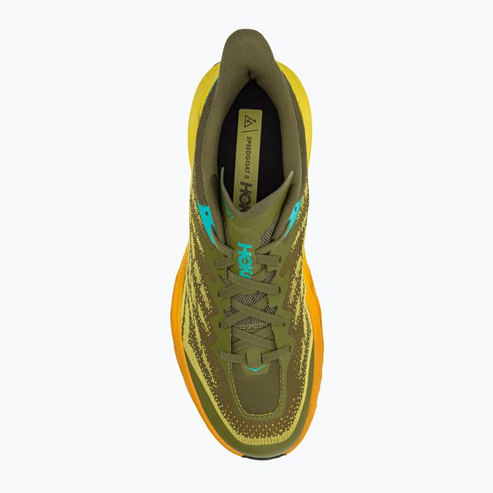 HOKA Speedgoat 5 ανδρικά παπούτσια για τρέξιμο πράσινο-κίτρινο 1123157-APFR 5