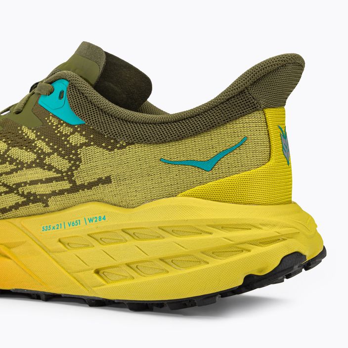 HOKA Speedgoat 5 ανδρικά παπούτσια για τρέξιμο πράσινο-κίτρινο 1123157-APFR 10