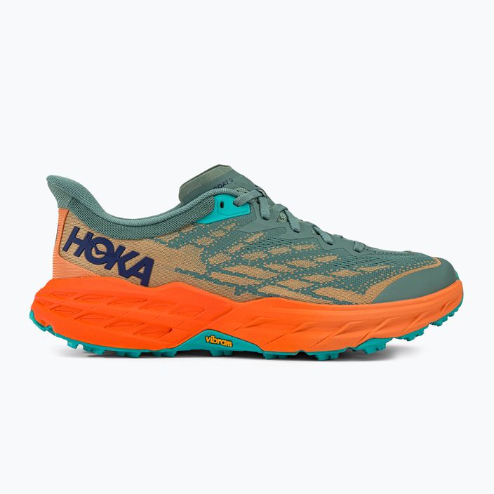 HOKA Speedgoat 5 ανδρικά παπούτσια για τρέξιμο πράσινο-πορτοκαλί 1123157-TMOR 2