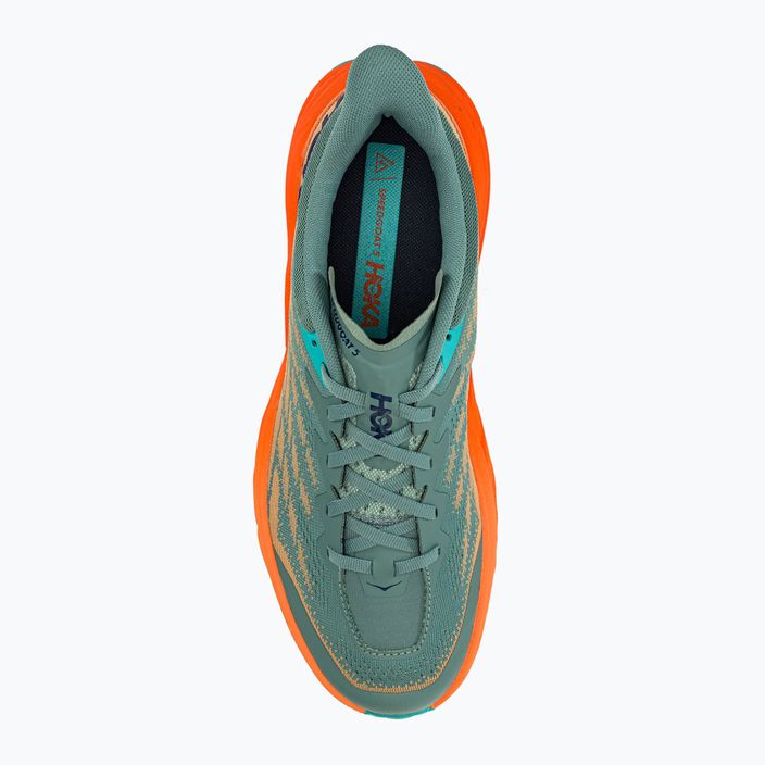 HOKA Speedgoat 5 ανδρικά παπούτσια για τρέξιμο πράσινο-πορτοκαλί 1123157-TMOR 5