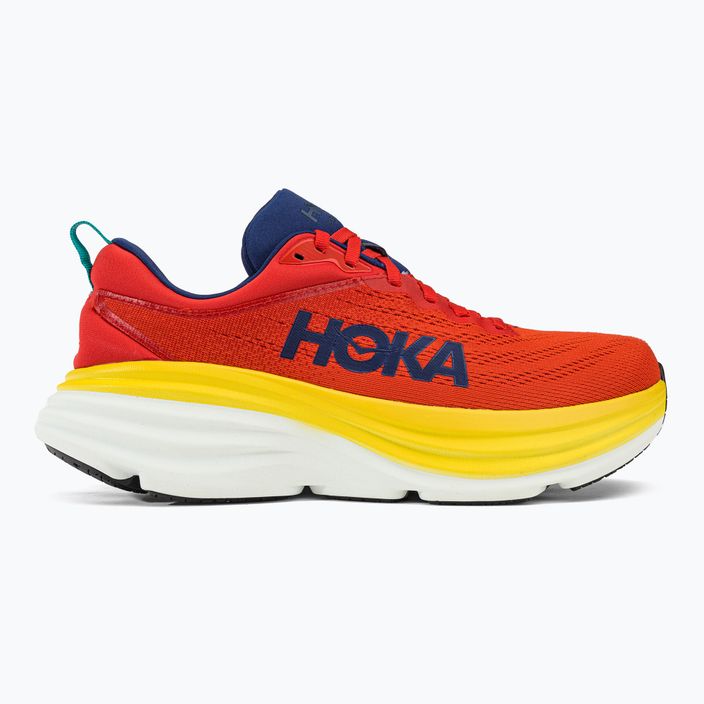 HOKA Bondi 8 ανδρικά παπούτσια για τρέξιμο κόκκινο 1123202-RAFL 2