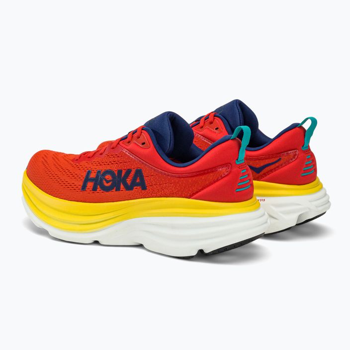 HOKA Bondi 8 ανδρικά παπούτσια για τρέξιμο κόκκινο 1123202-RAFL 3