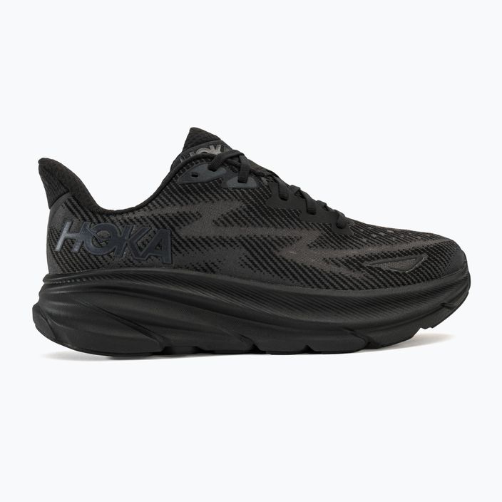 Ανδρικά παπούτσια τρεξίματος HOKA Clifton 9 μαύρο/μαύρο 2