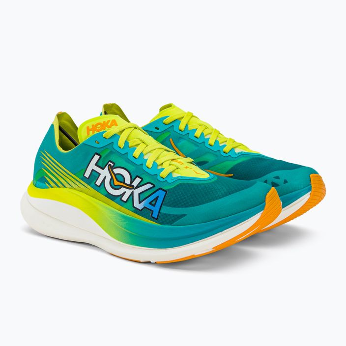 HOKA Rocket X 2 ανδρικά παπούτσια για τρέξιμο μπλε/κίτρινο 1127927-CEPR 3