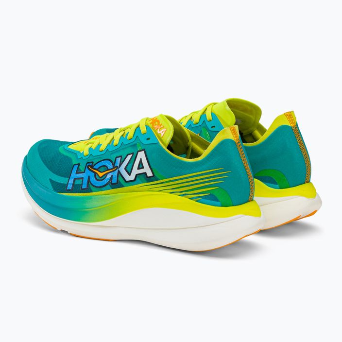 HOKA Rocket X 2 ανδρικά παπούτσια για τρέξιμο μπλε/κίτρινο 1127927-CEPR 4