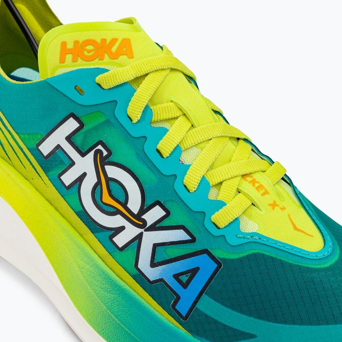 HOKA Rocket X 2 ανδρικά παπούτσια για τρέξιμο μπλε/κίτρινο 1127927-CEPR 10