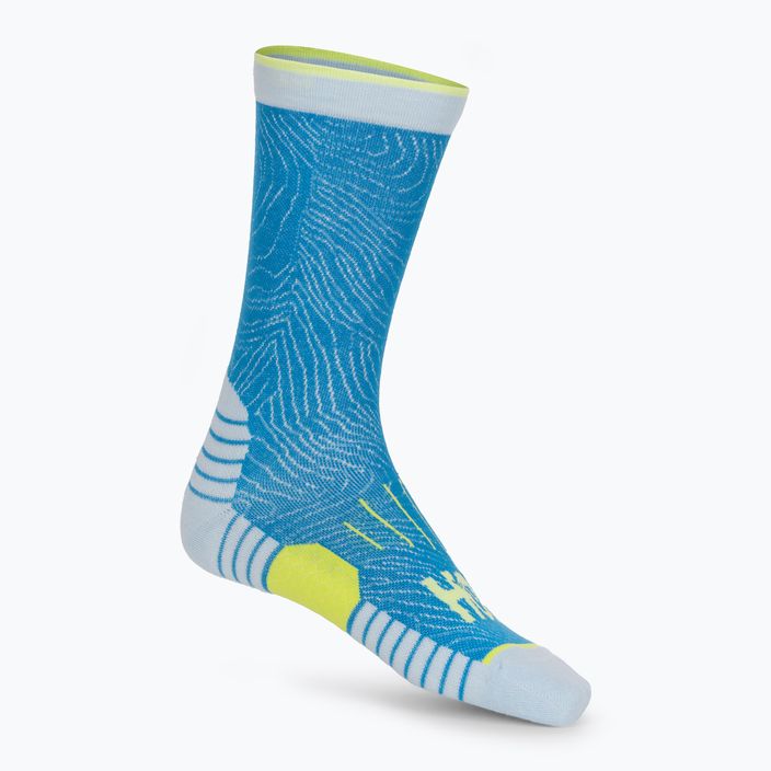 HOKA Crew Run Sock 3 ζευγάρια κάλτσες τρεξίματος diva blue/ ice water/evening primrose 2