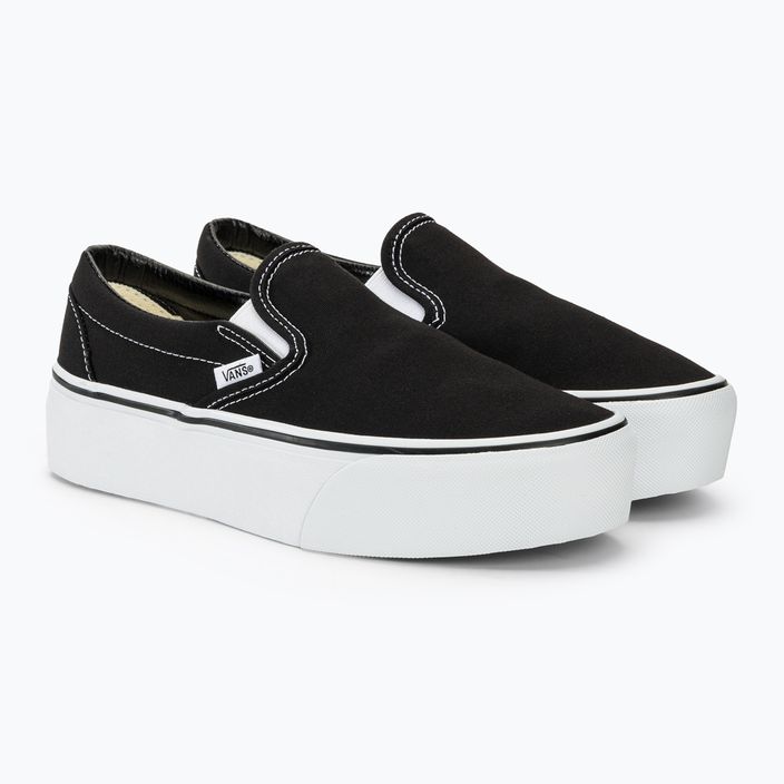 Vans UA Classic Slip-On Stackform μαύρο/πραγματικό λευκό παπούτσια 4