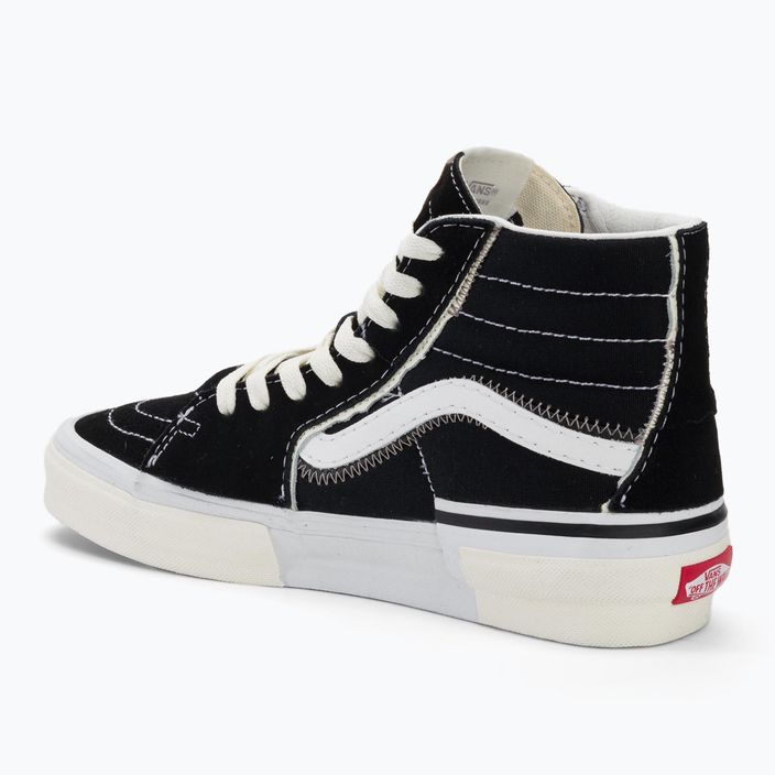 Vans SK8-Hi Reconstruct μαύρο/πραγματικό λευκό παπούτσια 3