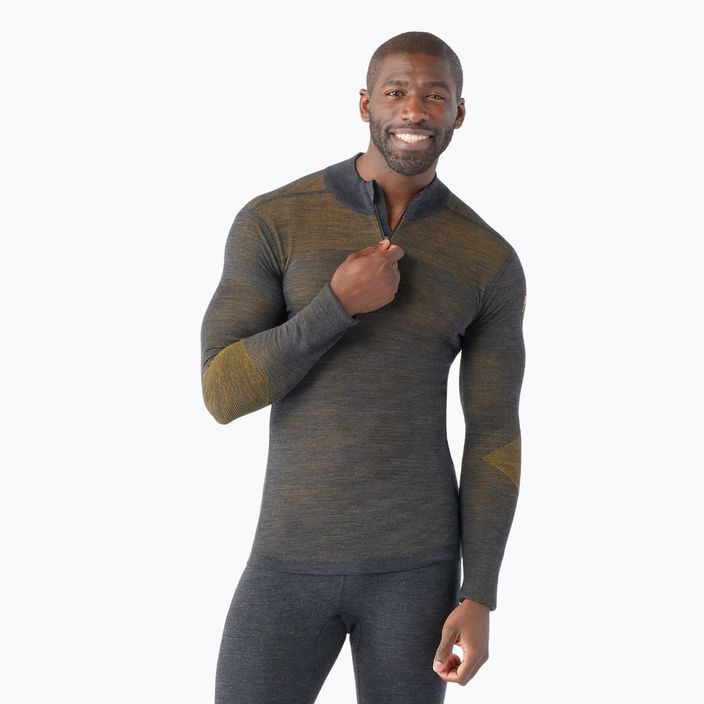 Ανδρικό Smartwool Intraknit Thermal Merino Baselayer 1/4 charcoal/honey gold thermal longsleeve