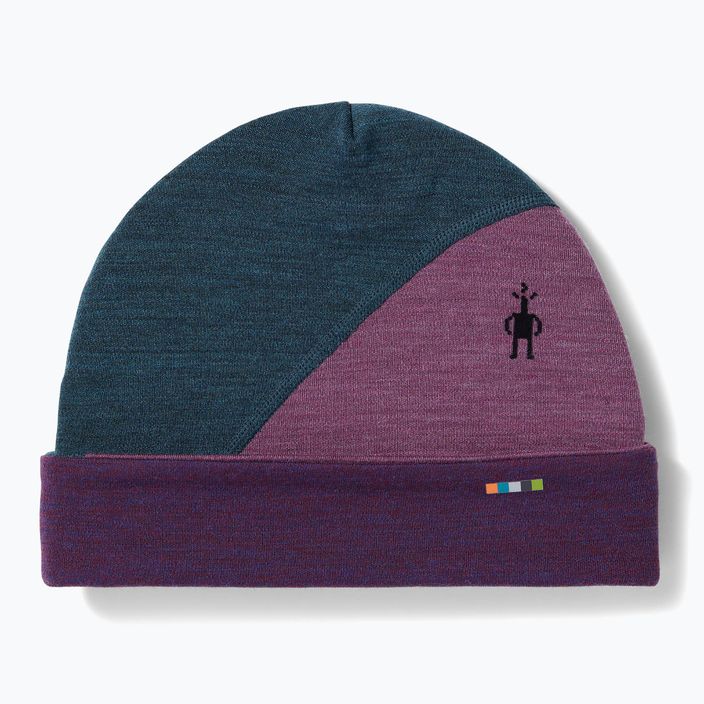 Smartwool Thermal Merino Colorblock χειμερινό καπέλο twilight blue heather 4