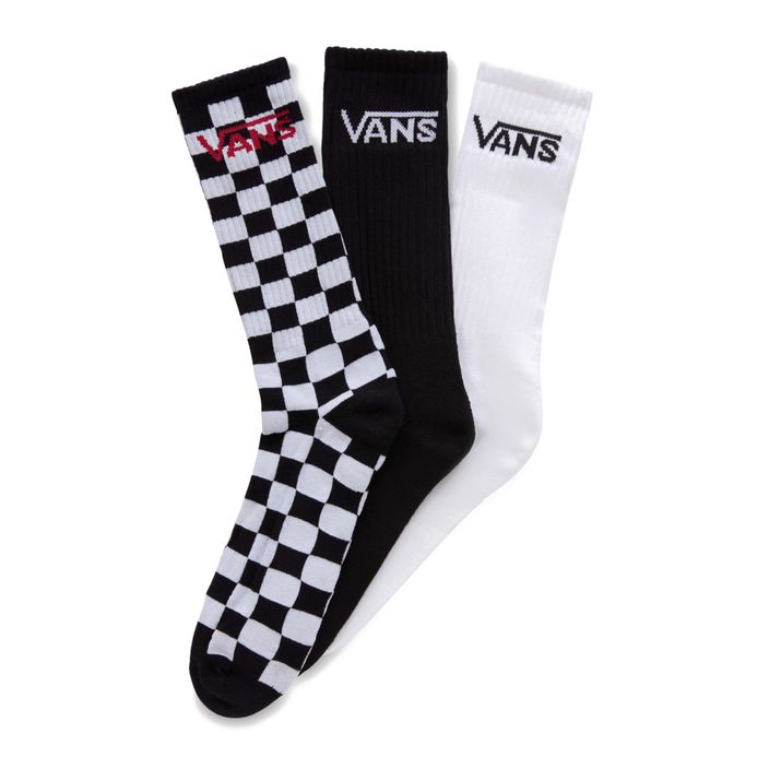 Vans Classic Crew ανδρικές κάλτσες 3 ζευγάρια μαύρο/λευκό 2