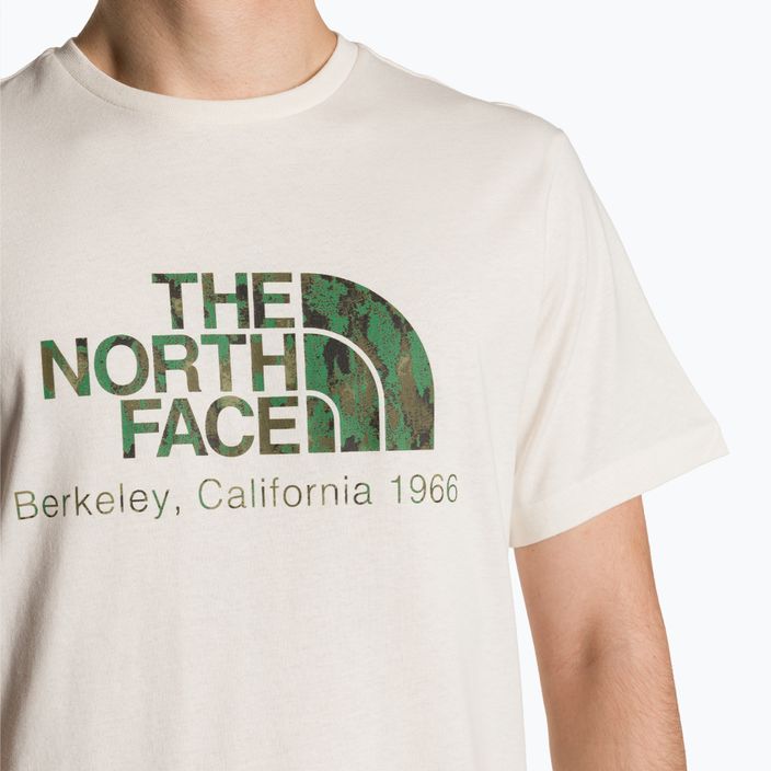 The North Face Berkeley Καλιφόρνια ανδρικό μπλουζάκι με λευκή αμμουδιά/οπτική σμαραγδένια απόχρωση 3