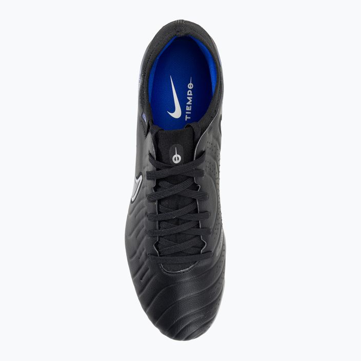 Nike Tiempo Legend 10 Pro FG μπότες ποδοσφαίρου μαύρες/χρωμιωμένες/υπέροχες πραγματικές 6