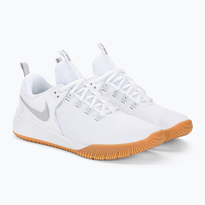 Nike Air Zoom Hyperace 2 LE λευκό/μεταλλικό ασήμι λευκό παπούτσια βόλεϊ 4