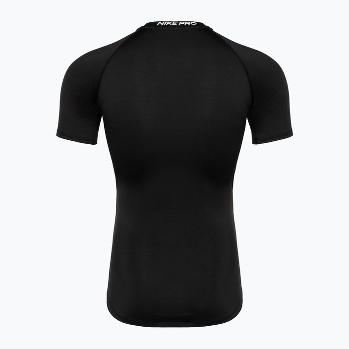 Ανδρικό μπλουζάκι προπόνησης Nike Pro Dri-Fit Tight SS Fitness black/white 2