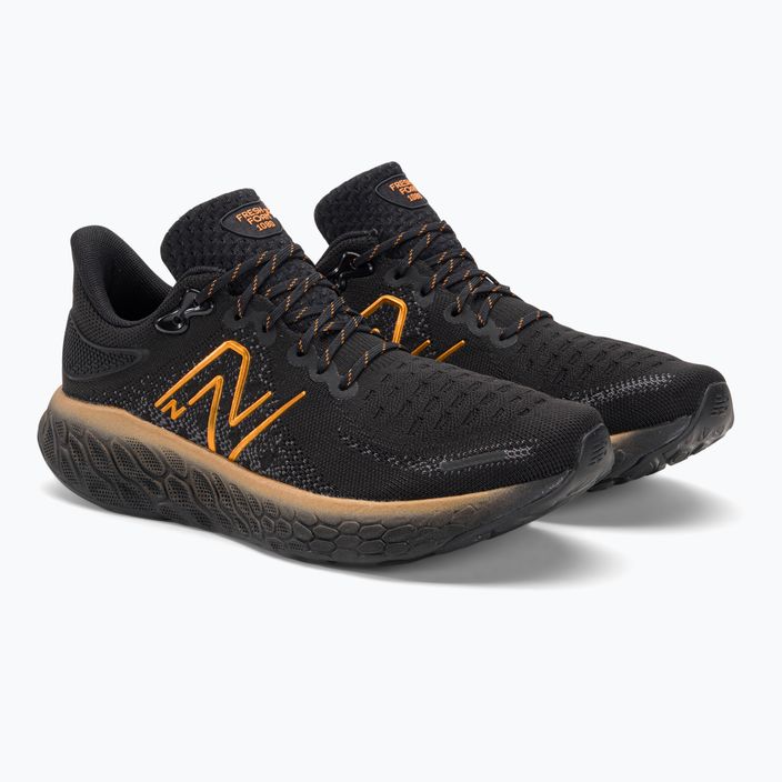 Ανδρικά New Balance 1080V12 μαύρο / πορτοκαλί παπούτσια για τρέξιμο 4