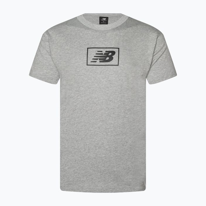 Ανδρικό New Balance Essentials Logo αθλητικό γκρι T-shirt 4