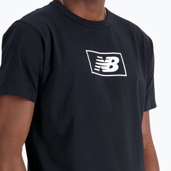 Ανδρικό t-shirt New Balance Essentials Logo μαύρο 3