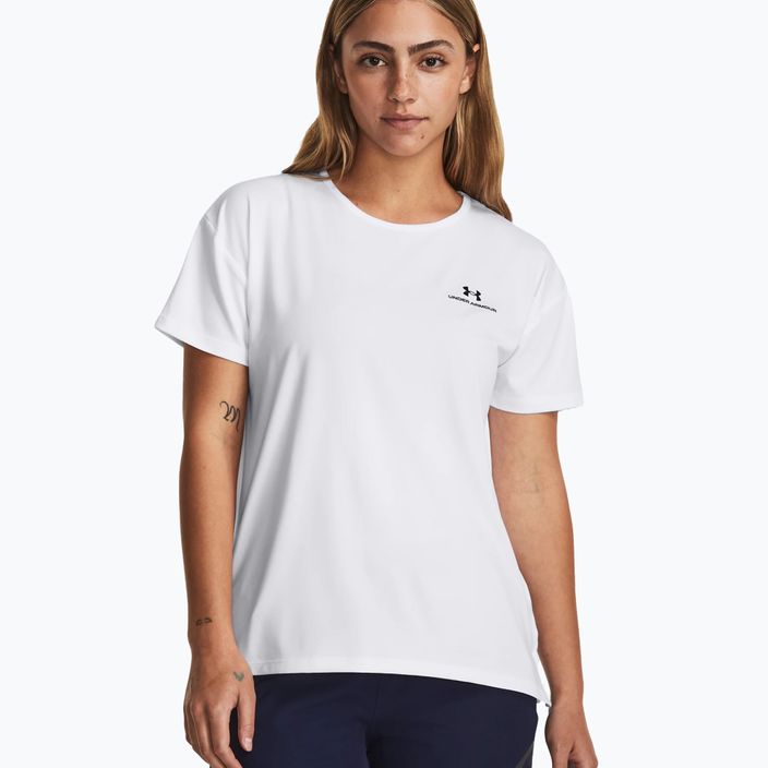 Under Armour Rush Energy 2.0 γυναικείο μπλουζάκι προπόνησης λευκό/μαύρο