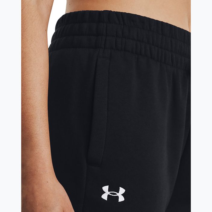 Under Armour Rival Fleece γυναικείο παντελόνι σκούρο μαύρο/λευκό 4