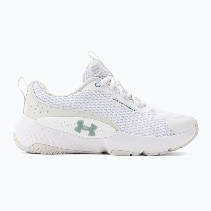 Γυναικεία αθλητικά παπούτσια προπόνησης Under Armour W Dynamic Select λευκό/λευκό πηλό/μεταλλικό πράσινο grit 2