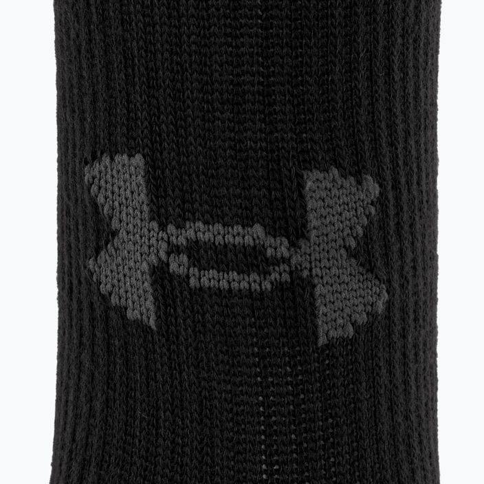 Under Armour Performance Tech 3pk Κάλτσες Crew μαύρες/μαύρες/τζέιτ γκρι 4