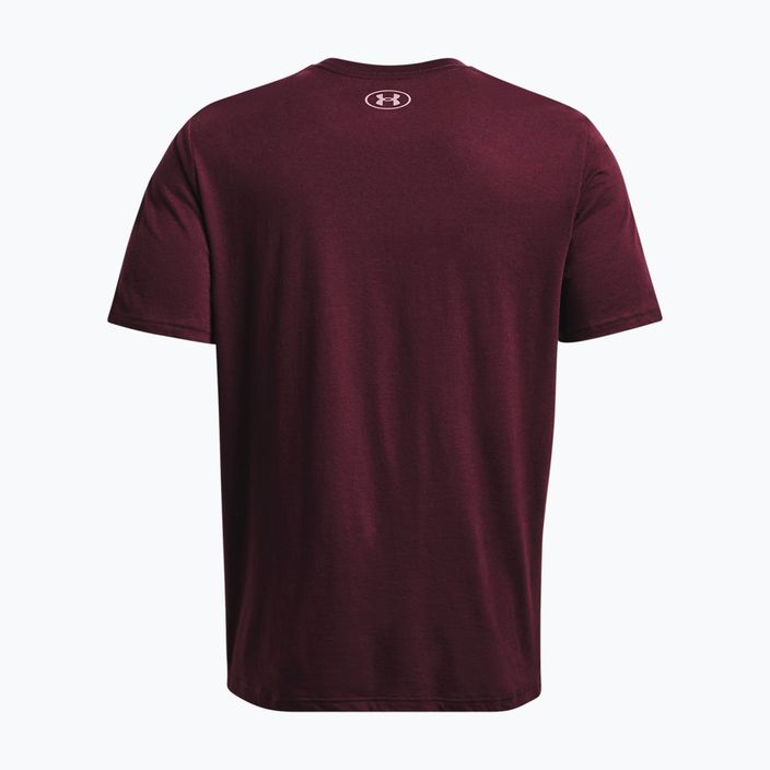 Ανδρικό μπλουζάκι Under Armour Big Logo Fill σκούρο καστανό/μικρό μωβ/κόκκινο Βενόμ 5