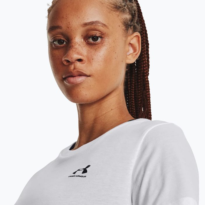 Under Armour Sportstyle LC γυναικείο t-shirt λευκό/μαύρο 3