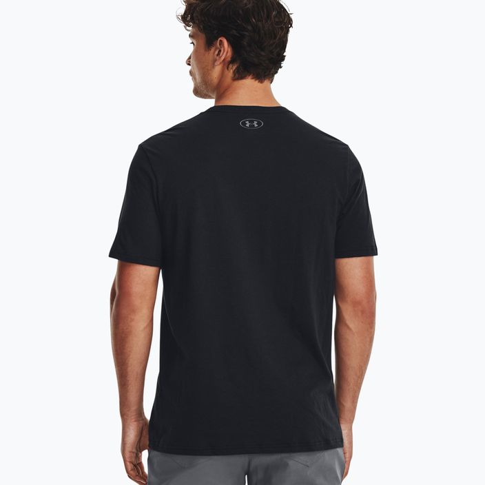 Ανδρικό μπλουζάκι Under Armour Big Logo Fill μαύρο/γκρι/γκρι χάλιο T-shirt 2