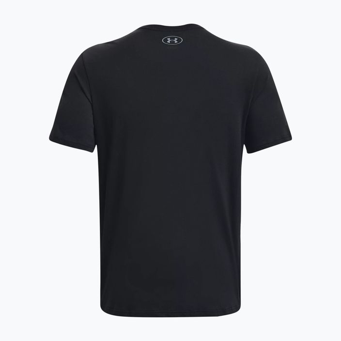 Ανδρικό μπλουζάκι Under Armour Big Logo Fill μαύρο/γκρι/γκρι χάλιο T-shirt 5