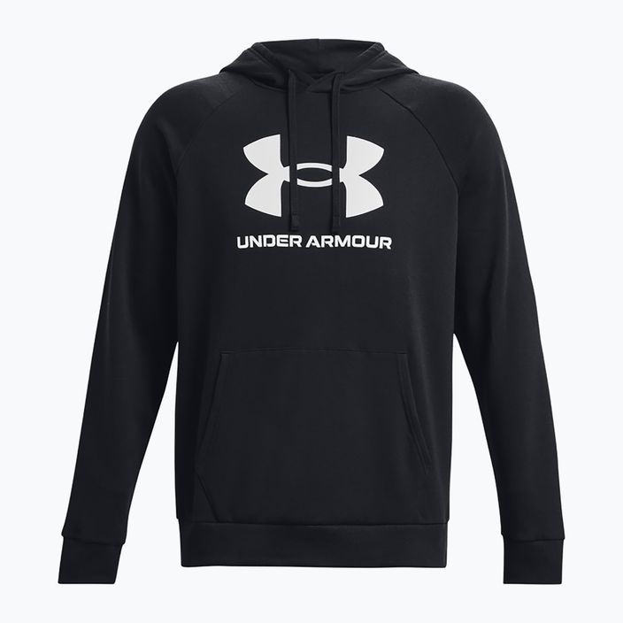 Ανδρικό φούτερ Under Armour Rival Fleece Logo HD hoodie μαύρο/λευκό 4