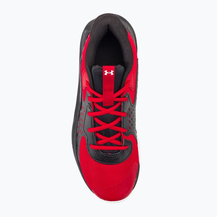 Under Armour Jet'23 κόκκινα/μαύρα/λευκά παπούτσια μπάσκετ 6