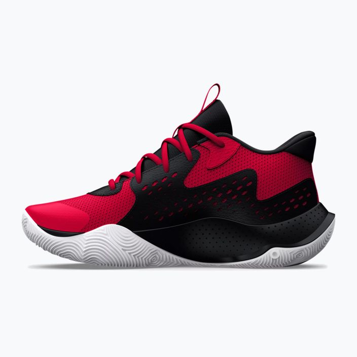 Under Armour Jet'23 κόκκινα/μαύρα/λευκά παπούτσια μπάσκετ 7