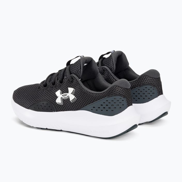 Under Armour Charged Surge 4 μαύρο/ανθρακί/λευκό ανδρικά παπούτσια για τρέξιμο 3