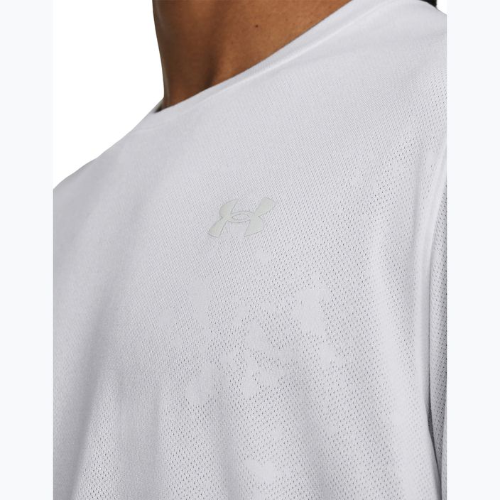 Ανδρικό Under Armour Streaker Splatter λευκή/λευκή/ανακλαστική μπλούζα για τρέξιμο 3