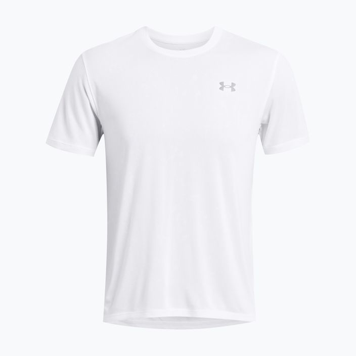 Ανδρικό Under Armour Streaker Splatter λευκή/λευκή/ανακλαστική μπλούζα για τρέξιμο 4