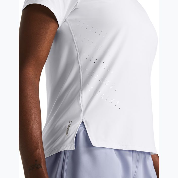 Under Armour Laser λευκή/ανακλαστική γυναικεία μπλούζα για τρέξιμο 3