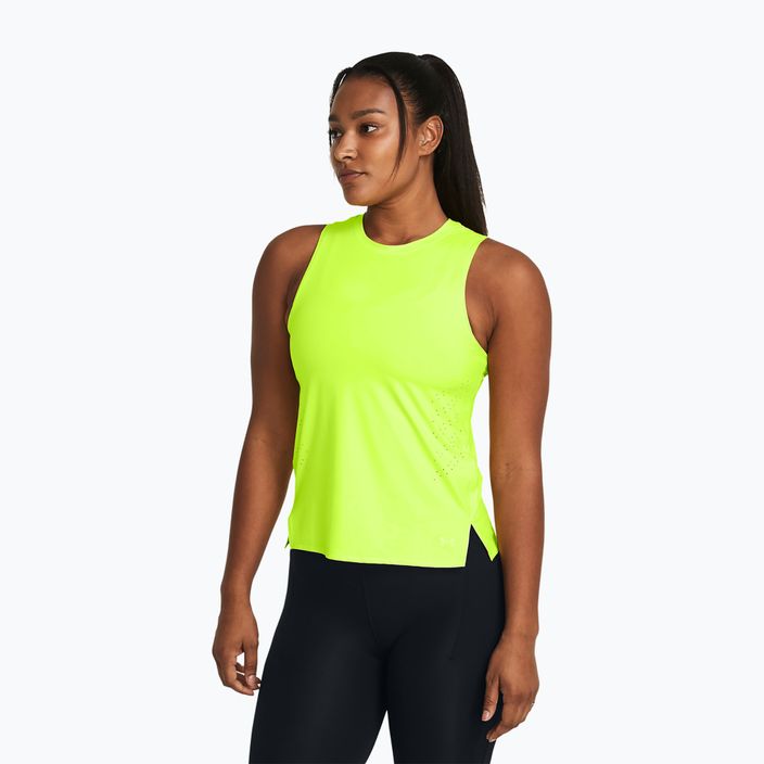 Under Armour Laser Tank κίτρινο/ανακλαστικό γυναικείο αθλητικό μπλουζάκι υψηλής ορατότητας