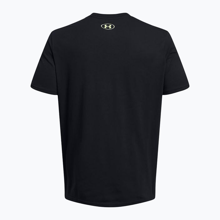 Ανδρικό μπλουζάκι Under Armour Boxed Sportstyle μαύρο/κίτρινο υψηλής ορατότητας 4