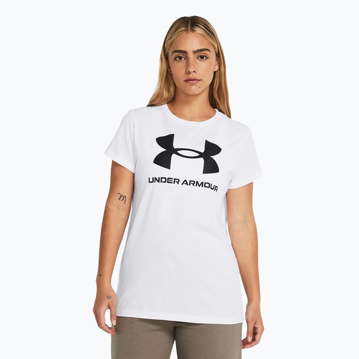 Under Armour Rival Logo γυναικείο t-shirt λευκό/μαύρο