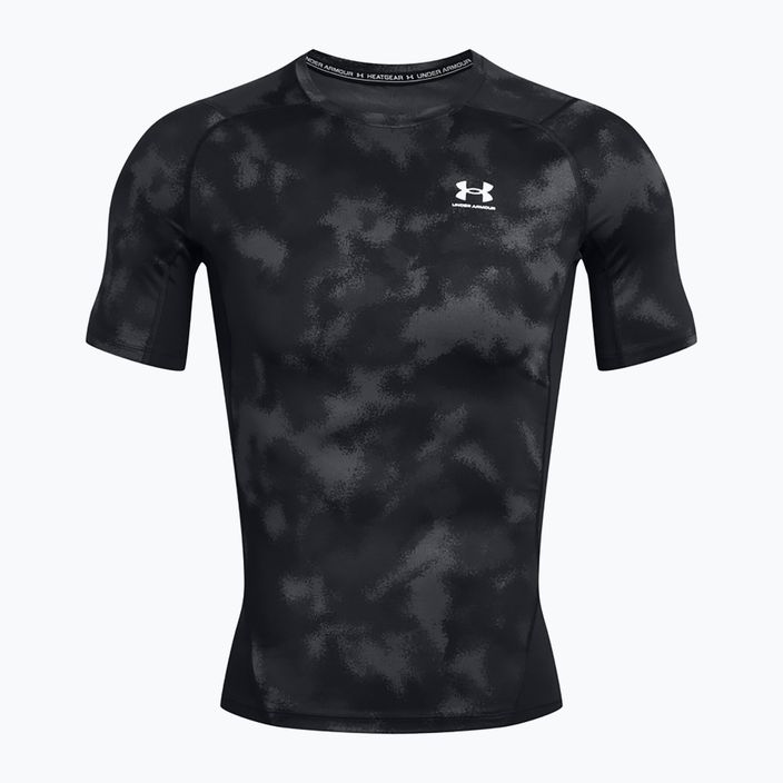 Ανδρικό μπλουζάκι προπόνησης Under Armour HG Armour Printed μαύρο/λευκό 5