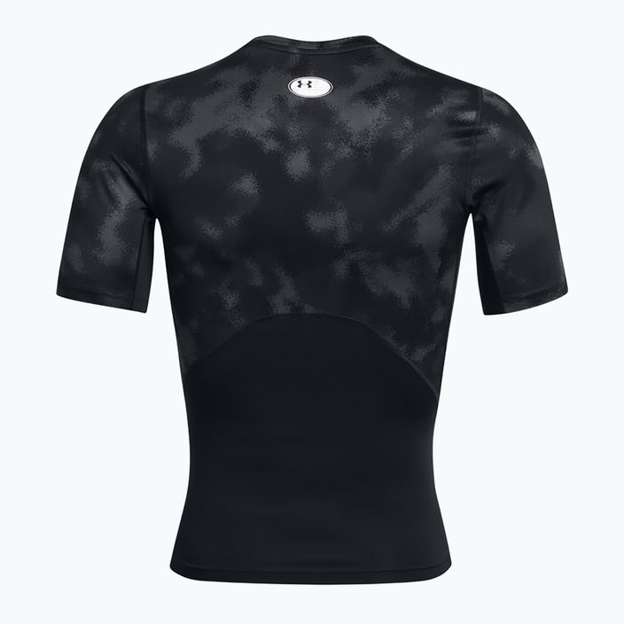 Ανδρικό μπλουζάκι προπόνησης Under Armour HG Armour Printed μαύρο/λευκό 6